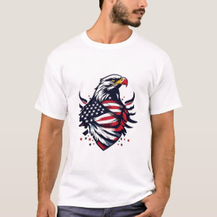 Adelaar en Vlag van Amerika - Patriottische Symbol T-shirt