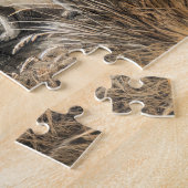 Adelaar en wolf in het wilde landschap legpuzzel (Zijkant)