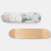 Adelaar Fluffy Witte Abstract Skateboard Deck (Horizontaal)