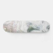 Adelaar Fluffy Witte Abstract Skateboard Deck (Horizontaal)
