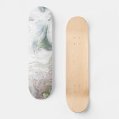 Adelaar Fluffy Witte Abstract Skateboard Deck (Voorkant)
