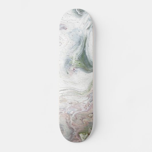 Adelaar Fluffy Witte Abstract Skateboard Deck (Voorkant)