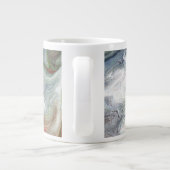 Adelaar Fluffy Witte Abstracte Mok (Achterkant)