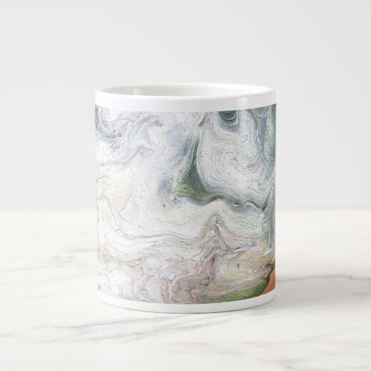 Adelaar Fluffy Witte Abstracte Mok (Voorkant)