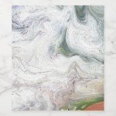 Adelaar Fluffy Witte Abstracte Wijnafles Etiket (Enkel label)