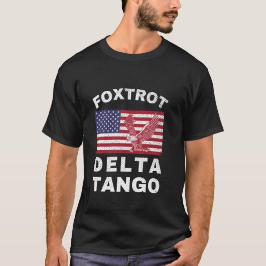 Adelaar Foxtrots Delta Tangos Grappige Foxtrots De T-shirt (Voorkant)