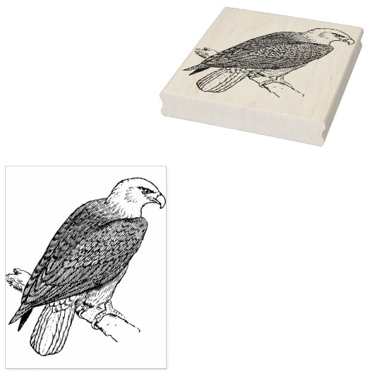 Adelaar grote kaart maak rubberen stempel (Gestempeld)