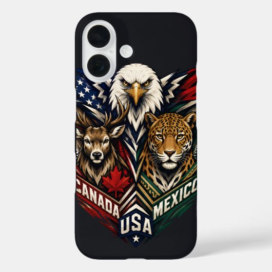 Adelaar Hert Jaguar Natuur Kunst Case-Mate iPhone Case (Achterkant)