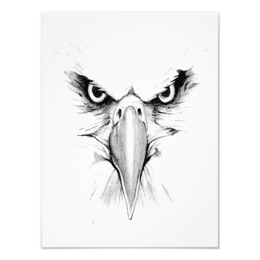 Adelaar hoofdgezicht Tattoo Poster (satin) (Voorkant)