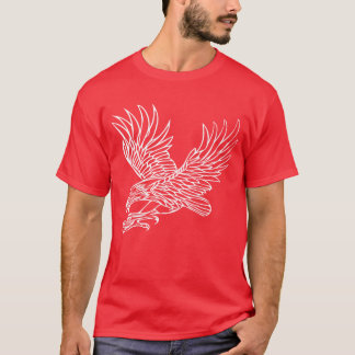 Adelaar in aangrijpende vlucht voor vogelliefhebbe t-shirt