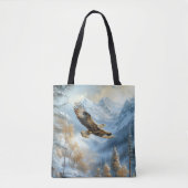 Adelaar in het besneeuwde landschap tote bag (Voorkant)
