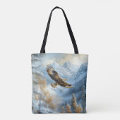 Adelaar in het besneeuwde landschap tote bag (Achterkant)
