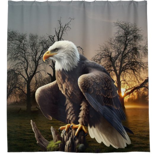 Adelaar in het wild douchegordijn (Voorkant)