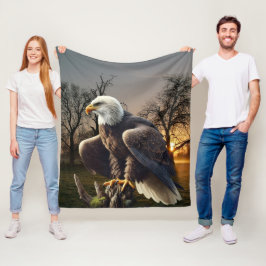 Adelaar in het wild fleece deken