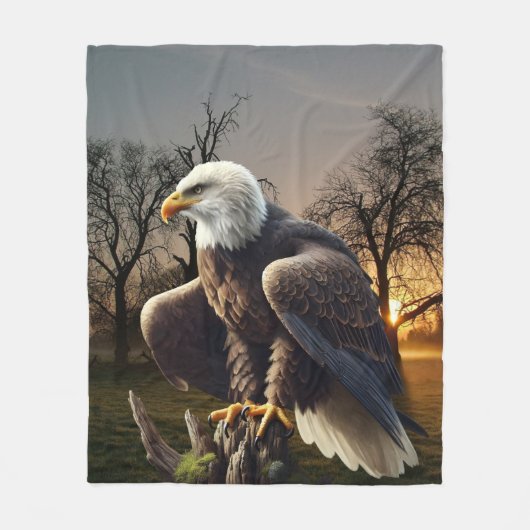 Adelaar in het wild fleece deken (Voorkant)