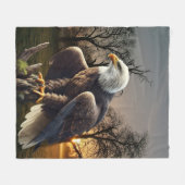 Adelaar in het wild fleece deken (Voorkant (Horizontaal))