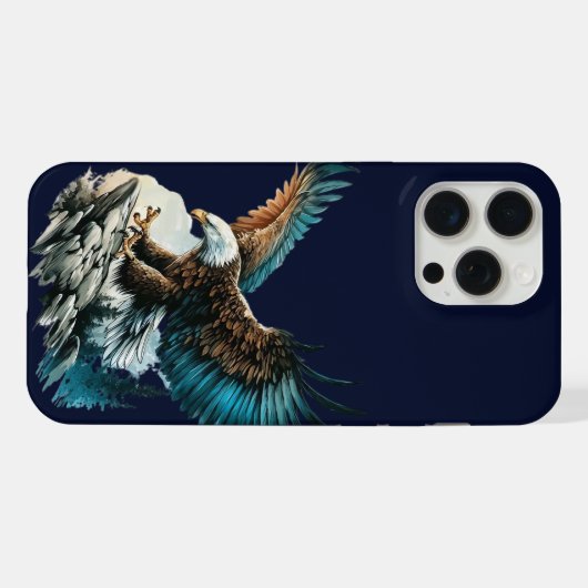 Adelaar in Waterverf iPhone Hoesje (Achterkant horizontaal)