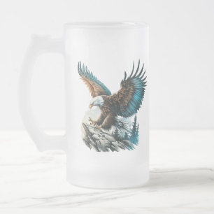 Adelaar in waterverf matglas bierpul