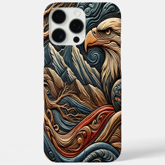 Adelaar in Wild Leather-Looking Art Case-Mate iPhone Case (Achterkant)