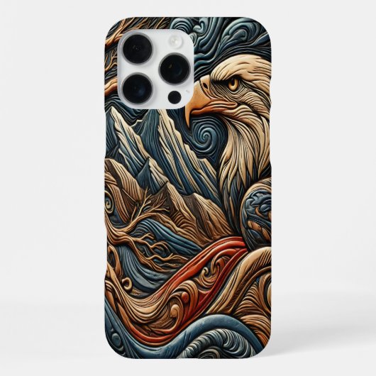 Adelaar in wildleren kunst iPhone hoesje (Achterkant)