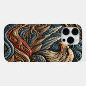 Adelaar in wildleren kunst iPhone hoesje (Achterkant horizontaal)