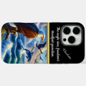 Adelaar kijkt naar walvis in oceaangolven Case-Mate iPhone case (Achterkant (horizontaal))