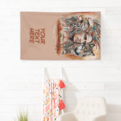 Adelaar - Man - Wolf - waterverf art 1 - Fan Fun Spandoek (Insitu)