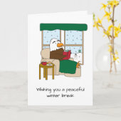 Adelaar Mascotte Verkennersleider Docent Wintervak Kaart (Gele Bloem)