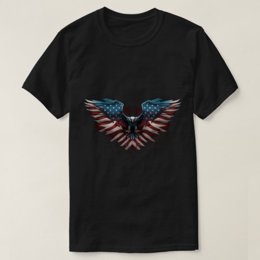 adelaar-met-amerikaanse-vlag-it t-shirt (Design voorkant)