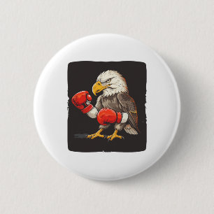 Adelaar met bokshandschoenen voor een sterke en ge ronde button 5,7 cm