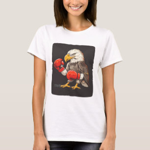 Adelaar Met Bokshandschoenen Voor Een Sterke En Mo T-shirt