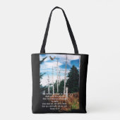 Adelaar met Jesaja 40:31 Tote Bag (Achterkant)