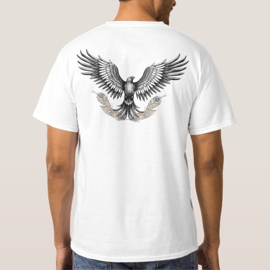 Adelaar met veren t-shirt (Achterkant)