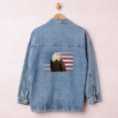 Adelaar met vervaagde Amerikaanse vlag Denim Jacket (Hangar)