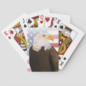 Adelaar met vervaagde Amerikaanse vlag Pokerkaarten (Achterkant)