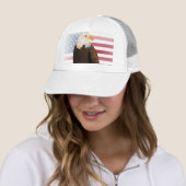 Adelaar met vervaagde Amerikaanse vlag Trucker Pet (In situ)