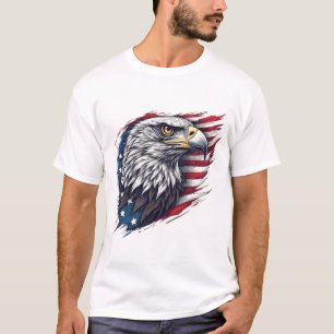 Adelaar met Vlag – Modern Patriottisch Ontwerp T-shirt