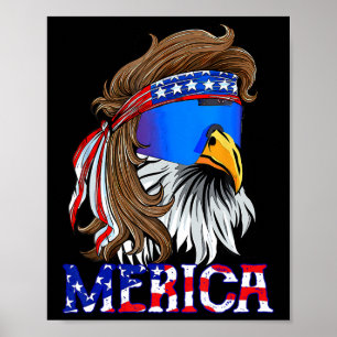 Adelaar Mullet Zonnebril Merica 4 juli VS Amerika Poster