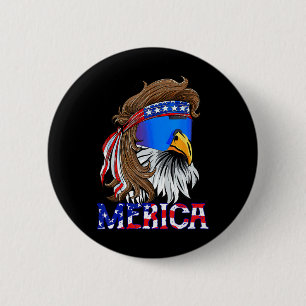 Adelaar Mullet Zonnebril Merica 4 juli VS Amerika  Ronde Button 5,7 Cm