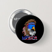 Adelaar Mullet Zonnebril Merica 4 juli VS Amerika Ronde Button 5,7 Cm (Voorkant /achterkant)