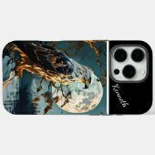 Adelaar neergestreken op tak onder maanlicht Case-Mate iPhone case (Achterkant (horizontaal))