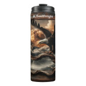 Adelaar neergestreken te midden van stormachtige b thermosbeker (Voorkant)