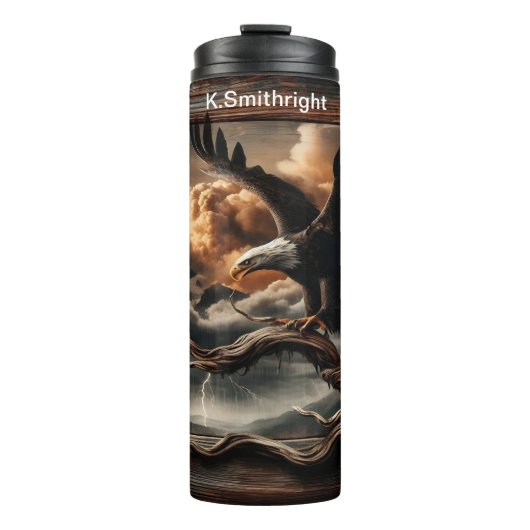 Adelaar neergestreken te midden van stormachtige b thermosbeker (Voorkant)