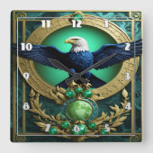 Adelaar op boomtak tijdens Gouden Uur Vierkante Klok (Voorkant)