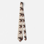 ADELAAR OP DE DENNENTAK IN DE REGEN Ukiyoe Stropdas (Voorkant)