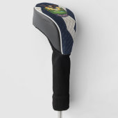 Adelaar op het Groen Golfheadcover (Schuin)