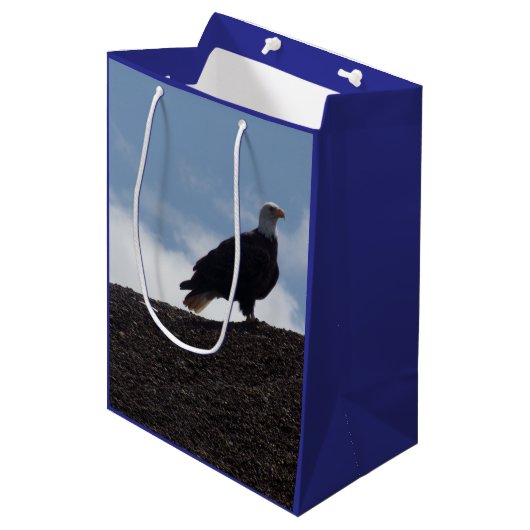 Adelaar op hoog terrein cadeautas (Voorkant Gekanteld)