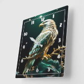 Adelaar op Rock Under Sparkling Stars Vierkante Klok (Hoek)