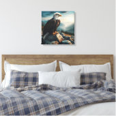 Adelaar op Rocky Terrain Canvas Afdruk (Insitu (Slaapkamer))