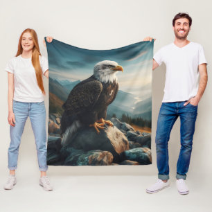 Adelaar op Rocky Terrain Fleece Deken